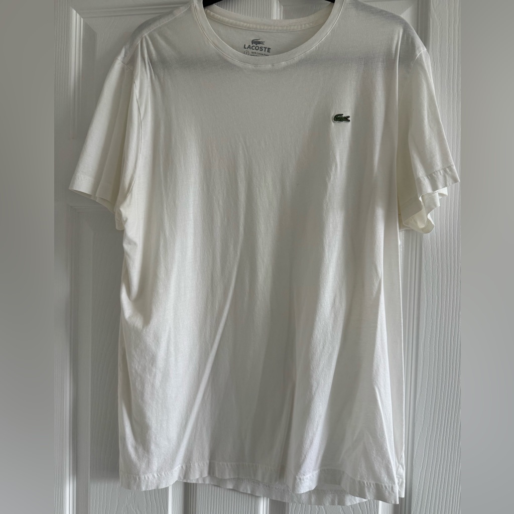 White Lacoste Tshirt